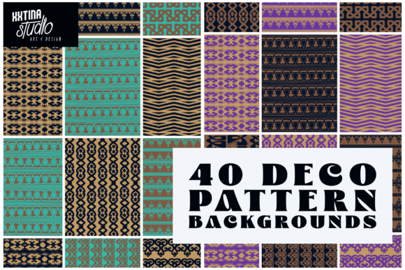 40 Deco Pattern Backgrounds: A Resource for Designers and Creators