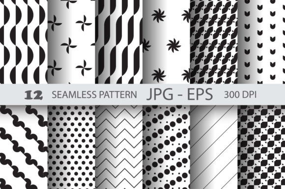 Black and White Pattern Set: A Versatile Tool for Creative Designers