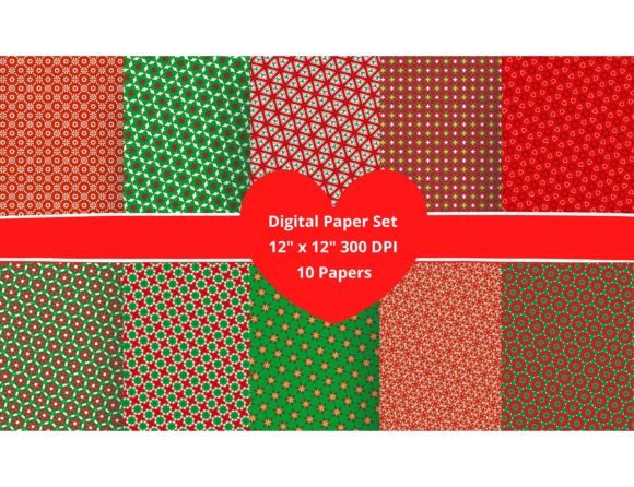 Christmas Colors Digital Paper Set: A Versatile Resource for Holiday Designers