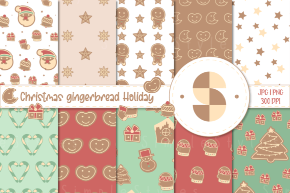 Christmas Gingerbread & Gingerbread Man Holiday Seamless Pattern Digital Paper Bundle: A Creative Essential for Festive Projects