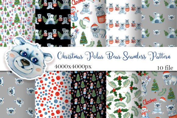Christmas Polar Bear Seamless Pattern: A Versatile Resource for Holiday Design