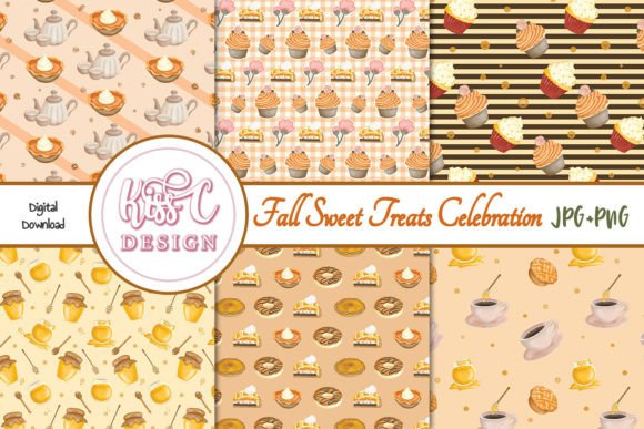 Fall Celebration Sweets Digital Papers