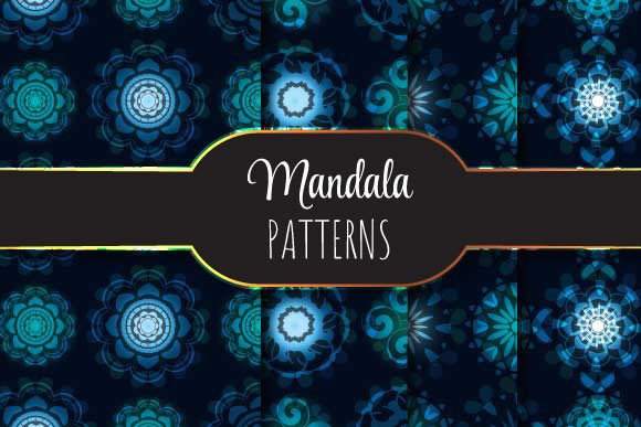 Glowing Mandala Vector Patterns