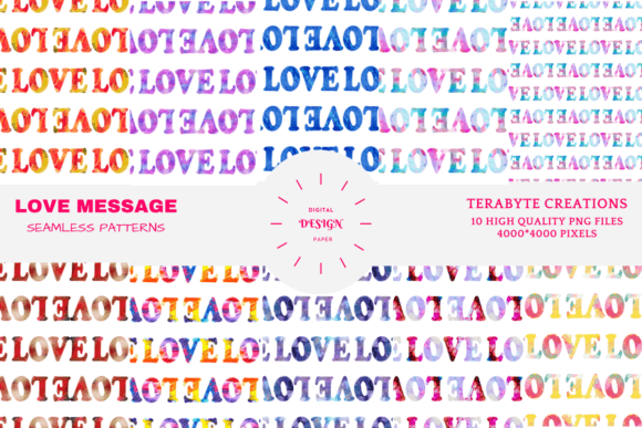Love Message Pattern: A Seamless Design for Natural Elegance