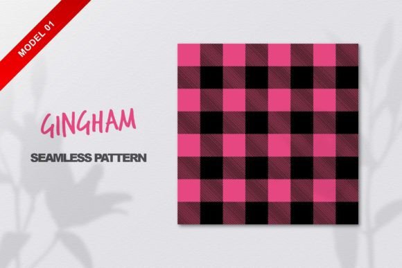 Pink Gingham Seamless Pattern