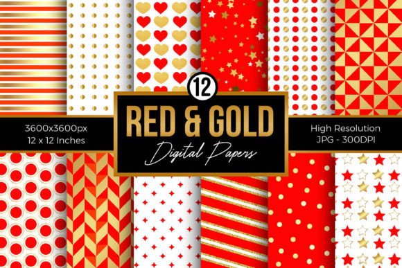Red Gold Digital Papers: A Versatile Resource for Creative and Professional Use