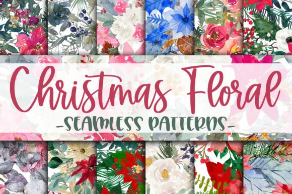 Seamless Christmas Floral Digital Paper: A Creative Asset for Designers and Makers