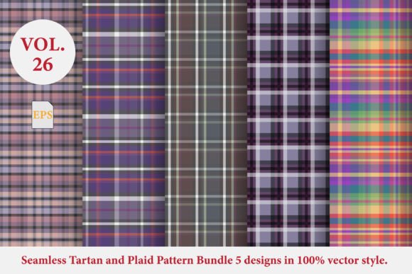 Tartan and Plaid Pattern Bundle Vol.26: A Versatile Resource for Designers and Creators