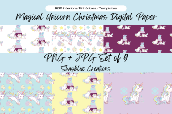 Unicorn Christmas Digital Pattern