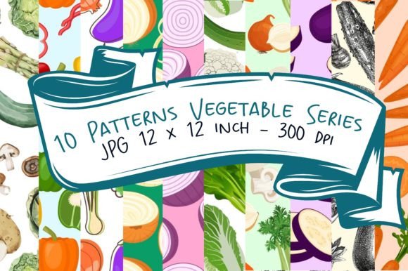 Vegetable Series Digital Paper Patterns: A Creative Design Resource for Artists and Makers