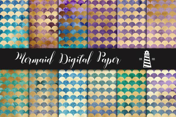 Watercolor and Gold Mermaid Paper: A Unique Blend of Artistry and Versatility